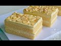 Moist  Sponge Vanilla Cake Easy Recipe | เค้กชิฟฟ่อนนมสด อัลมอนด์ เนื้อนุ่มๆ