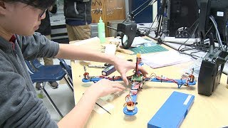 The robotics club at Memorial Junior High is taking off, literally.
