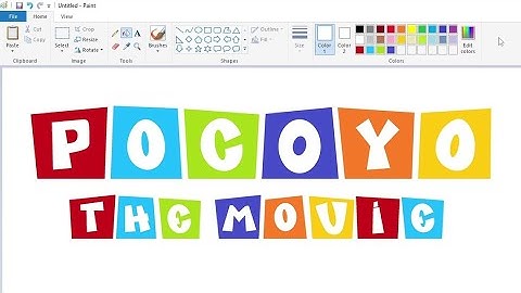 How to draw the Pocoyo The Movie logo using MS Paint | How to draw on your computer