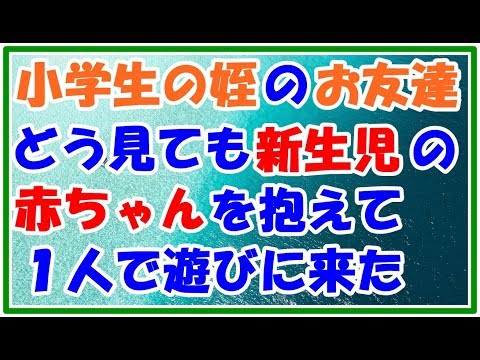 【スカッとする話　放置子】小学生の姪のお友達が家に遊びに来た　その中の１人がどう見ても新生児の赤ちゃんを抱えて一緒に連れてきた　　スカッとＬｉｖｅ！！