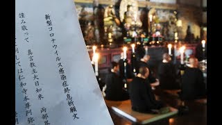 京都・仁和寺で新型コロナウイルス終息祈願の法要が営まれる