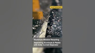 Separating Aluminum & Plastic with Eddy Current Separator #eddycurrentseparator#aluminumwindows