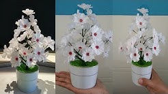 Cara Membuat Bunga cantik dari Kantong plastik Kresek |  Miniature beautiful flowers - Durasi: 6.32. 