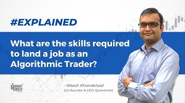 What are the skills required to land a job as an algorithmic trader? #AlgoTradingAMA