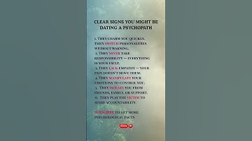 You might be dating a psychopath if you keep  seeing these signs