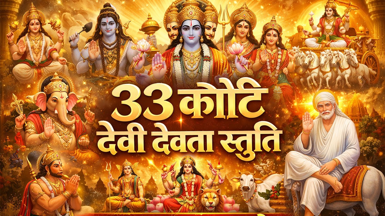 सुबह-सुबह सुनें यह दिव्य स्तुति 🏵️ |33 कोटि देवी-देवताओं की कृपा वर्षा |Most Powerful All Gods Stuti