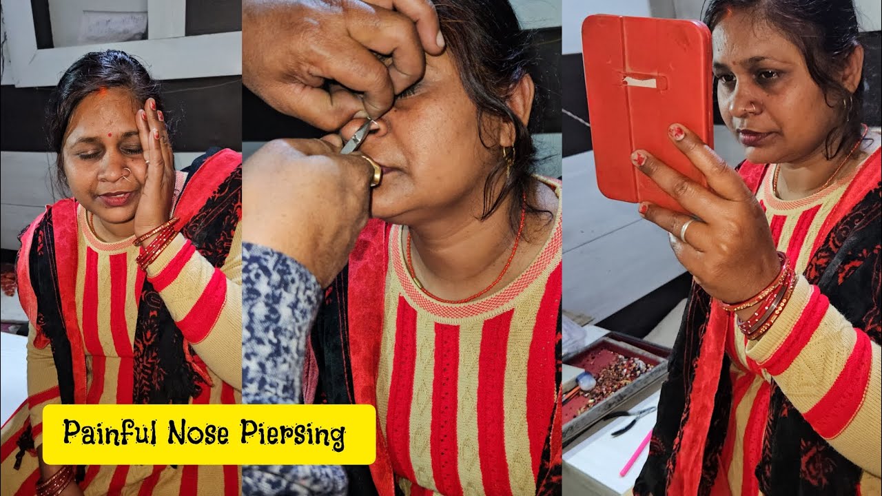 NOSE PIERSING ADULT CRYING | NOSTRIL PIERCING #nosepiersing #nosrtrilpiersing #piersing #nosesptum