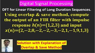 Overlap & Save Method with example.
