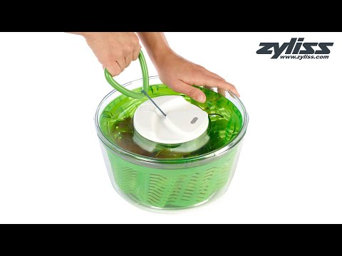 Dry Salad Spinner Large Green & White Zyliss Swift NEW IN BOX