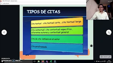 ¿Cuáles son los tres tipos de citas textuales?