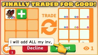 🥳🥳FINALLY TRADED! THEY GIVE ALL THEIR INVENTORY JUST TO GET MY BAT DRAGON! WIN FAIR OR LOSE #adoptme