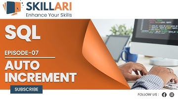 #7 Auto Increment |  Starting AUTO INCREMENT with a particular Number in SQL | Skillari |Free Course