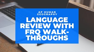 AP Human Geography Culture Unit Language Review with FRQ Walk-Throughs