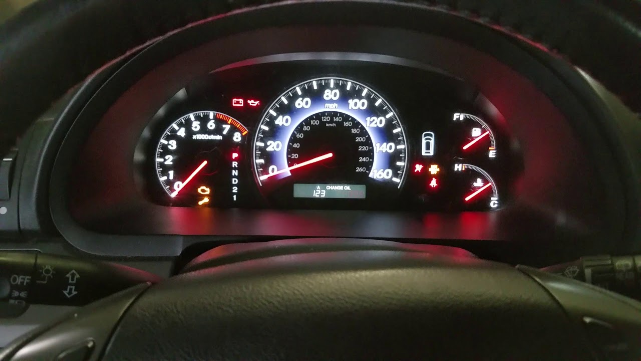 Honda Odyssey Maintenance light reset YouTube