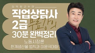 [직업상담사 2급 필기 무료강의] 노동시장론 《6강》 한계생산물 법칙과 이윤극대화 30분 완벽정리