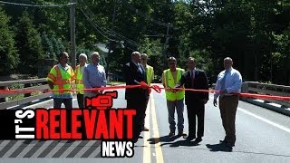 ribbon cutting re-opens the re-constructed Riversville road bridge in Greenwich
