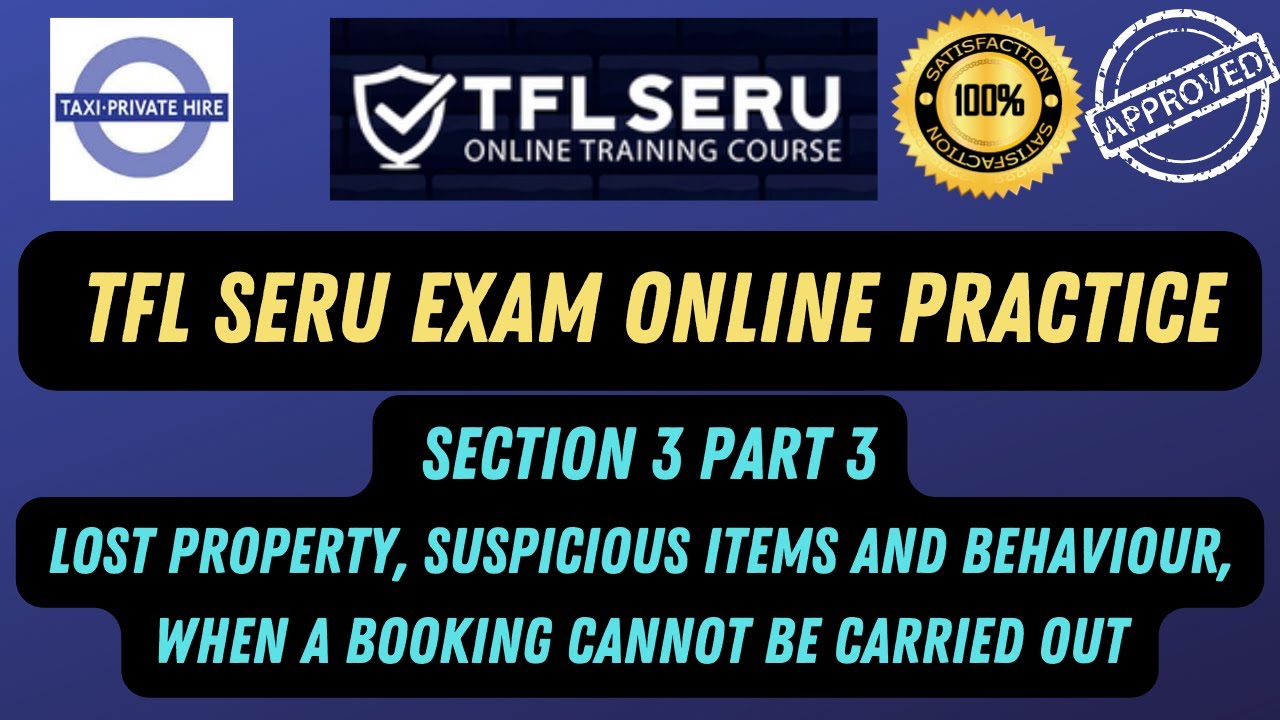TFL SERU Test: Section 3 P3 - Free TfL SERU Practice Questions | tfl seru exam