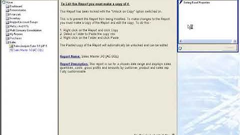 Sage ERP Accpac Intelligence Essentials  Working with Reports in Excel version 5 6