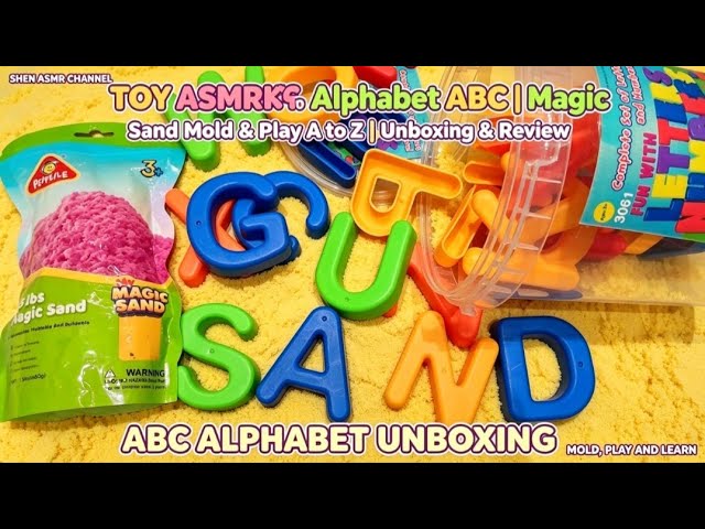 TOY ASMR🧲🎎 Alphabet ABC | Magic Sand Mold & Play A to Z | Unboxing & Review