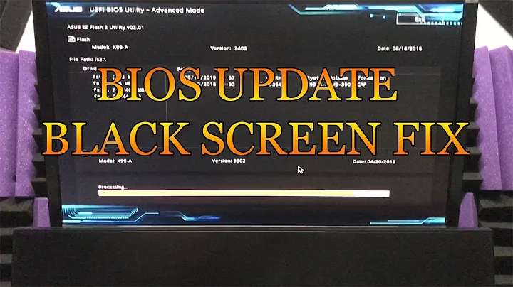 ASUS MOTHERBOARD BIOS UPDATE BLACK SCREEN!! FIX!! -How to Fix It