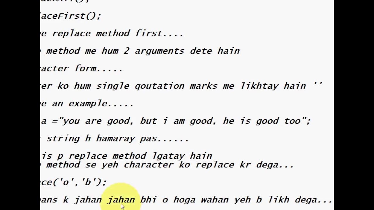 Java Replace, ReplaceAll, ReplaceFirst Function / Methods - YouTube