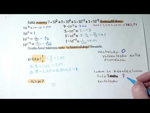 Video: Mikä on desimaaliluvun käänteisluku matematiikassa?