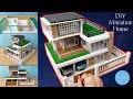 Modern Residential Building Model DIY from Cardboard