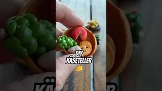 Mini Käseteller mit Weintrauben basteln aus Polymer Clay🧀 #diy #miniature #playmobilcustoms #shorts