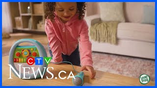 Offering up toys for kids made by LeapFrog