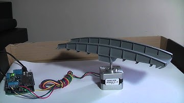 Using a microcontroller and stepper motor to rotate a model railway turntable.