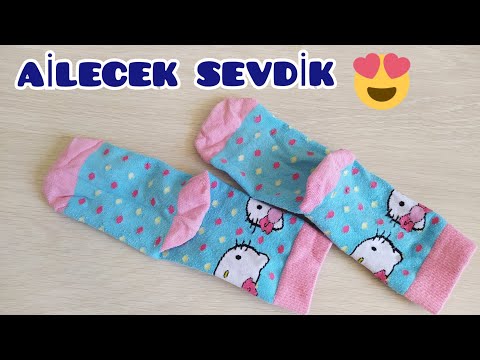 KIZIM DÖNÜŞTÜRMEM İÇİN VERDİ YANINDAN AYIRAMADI 😃🧦♻️💯