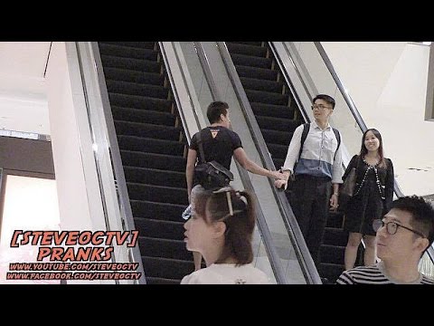 Malaysia Love Escalator Prank Malay Suka Eskalator Gay Prank Youtube