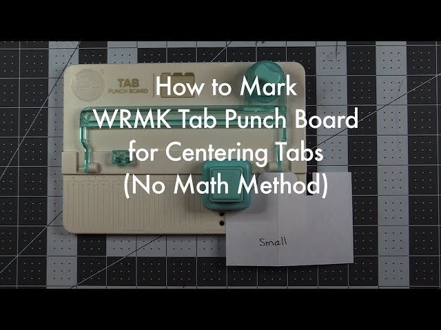 Tab Punch Board by We R Memory Keepers 