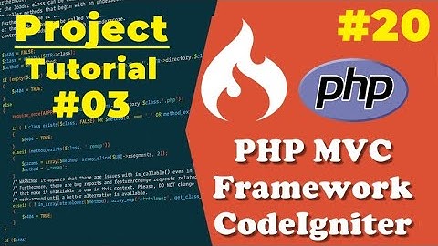 CodeIgniter PHP MVC Project Tutorial Step-by-Step #3 | #20