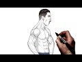 How To Draw Cristiano Ronaldo (Beast) | Step By Step | Soccer / Football image