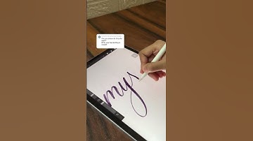 Comment yours💌 #calligraphyart #calligraphy #calligraphyvideos #procreate #calligraphyname