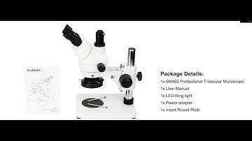 Trinocular Stereo Zoom Microscope 7-45 Magnification-SM402 Unboxing