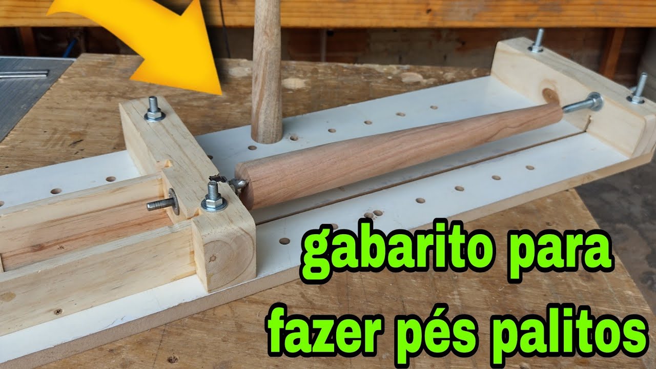 gabarito para fazer pés palitos ou arredondar madeiras.