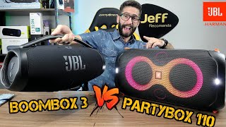 JBL BOOMBOX 3 Vs JBL PARTYBOX 110 160W: Qual Caixa de som comprar? Quem ganhou este Comparativo?