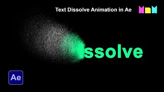Text Particles Dissolve Animation in After Effects | No Plugins