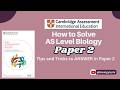 Mastering ALevel Biology Paper 2 | CAIE AS level Biology 9700