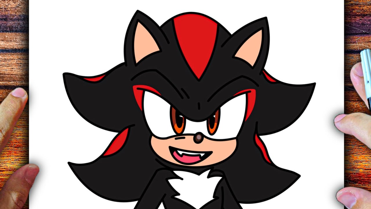 COMO DESENHAR O SHADOW - CÓMO DIBUJAR A SHADOW - SONIC 3 - YouTube
