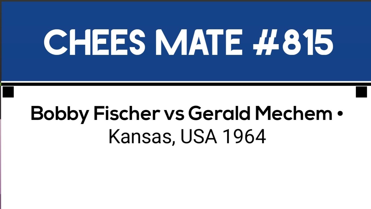 Bobby Fischer vs Gerald Mechem • Kansas, USA 1964