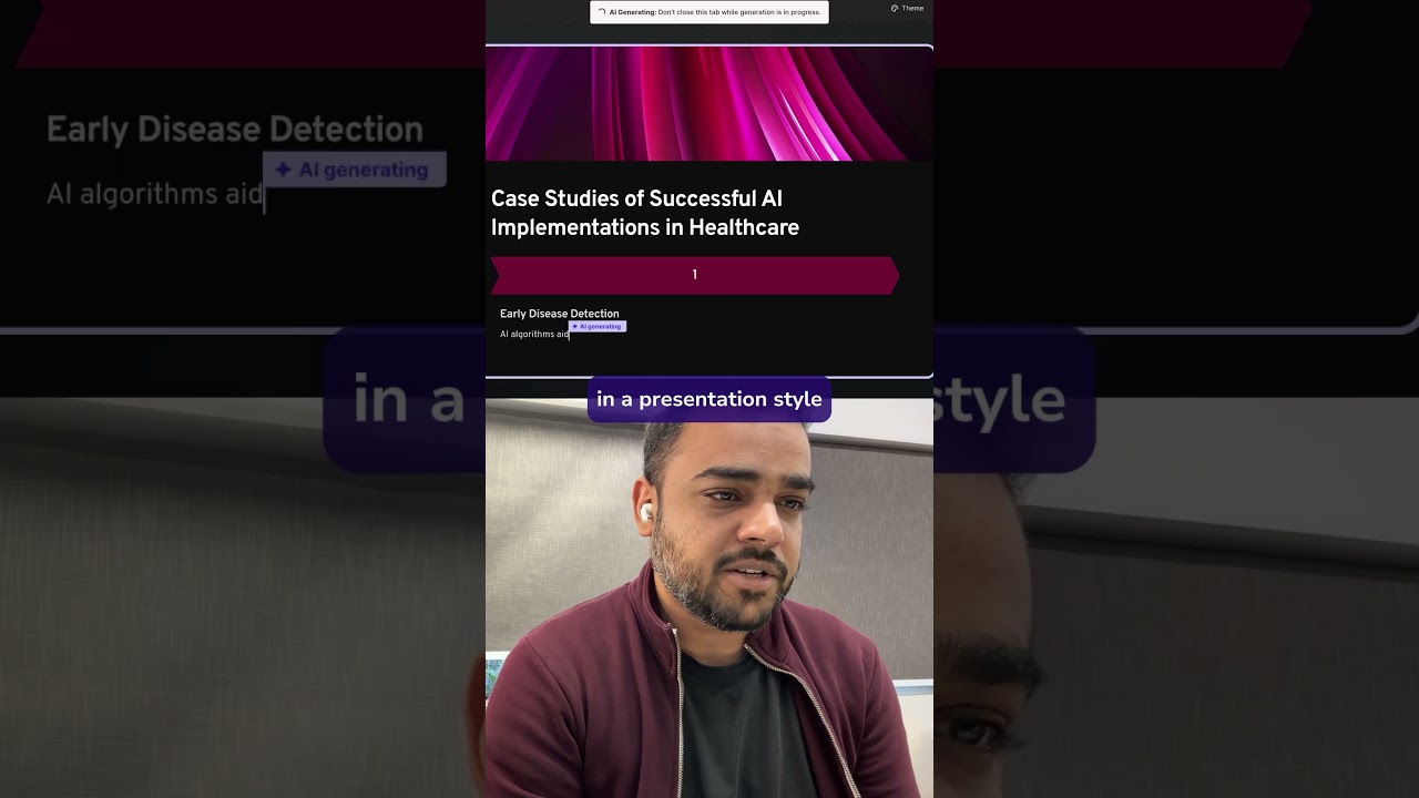Create stunning presentations with AI in seconds👌. The link is in the comments#ai #shorts#aitools