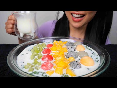 MANGO SAGO (RE-DO NO TALKING) ASMR EATING SOUNDS | SAS-ASMR
