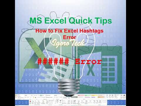 How to Fix Excel Hashtags Error