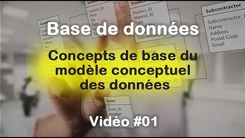 Base de données #01 : Concepts de base du modèle conceptuel des données