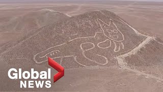 Ancient, giant cat etching discovered among Nazca Lines in Peru