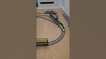 Triple switch merge! Three LEGO trains on one track