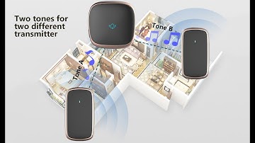 How to set Bonace B111 Doorbell with different transmitter different tones for same receiver